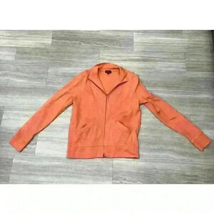 Faconnable Men's Coral Zip-Up Sweater - Size Small - 100% Cotton - MSRP $230